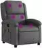 vidaXL Massagesessel Relaxsessel Echtleder grau (3205927)