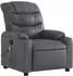 vidaXL Massagesessel, verstellbar, grau, Kunstleder (3206905)
