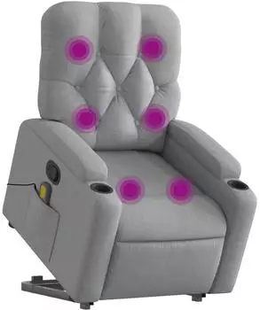 vidaXL Massagesessel mit Aufstehhilfe Samt (3204722)