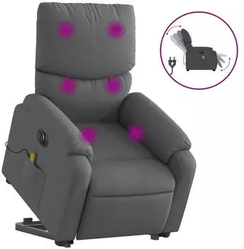 vidaXL Elektrischer Massagesessel mit Aufstehhilfe Stoff (3204861)