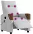 vidaXL Massagesessel elektrisch, Stoff, wolkengrau (3323997)