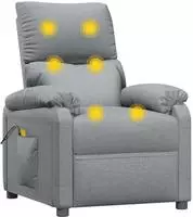 vidaXL Massagesessel Hellgrau Stoff