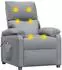 vidaXL Massagesessel Stoff, hellgrau (348469)