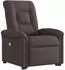 vidaXL Elektrischer Massagesessel mit Aufstehhilfe, dunkelbraun, Stoff (3303289)