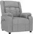 vidaXL Massagesessel elektrisch, hellgrau, Stoff (3143579)