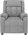 vidaXL Massagesessel elektrisch, hellgrau, Stoff (3143579)