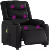 vidaXL Massagesessel Elektrisch Schwarz Kunstleder