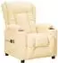 vidaXL Massagesessel elektrisch, Kunstleder, creme (3098811)