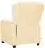 vidaXL Massagesessel elektrisch, Kunstleder, creme (3098811)