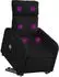 vidaXL Aufstehsessel massierend, verstellbar, Stoff, schwarz (3206710)