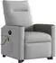 vidaXL Massagesessel mit Aufstehhilfe, elektrisch, Stoff, wolkengrau (3324072)