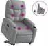 vidaXL Massagesessel klappbar, Stoff, hellgrau (3204608)