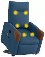 vidaXL Massagesessel mit Aufstehhilfe Blau Stoff