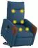 vidaXL Massagesessel mit Aufstehhilfe, blau, Stoff (3324020)