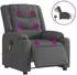 vidaXL Massagesessel elektrisch, dunkelgrau, Stoff (3206571)