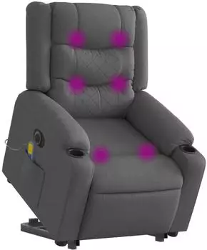 vidaXL Elektrischer Massagesessel mit Aufstehhilfe Stoff (3206583)