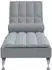 vidaXL Massage-Chaiselongue mit Nackenrolle, hellgrau, Stoff (379443)