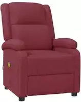 vidaXL Massagesessel Weinrot Kunstleder