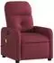 vidaXL Massagesessel elektrisch, weinrot, Stoff (3206789)