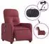 vidaXL Massagesessel elektrisch, weinrot, Stoff (3206789)