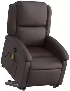 vidaXL Massagesessel mit Aufstehhilfe Elektrisch Echtleder (3204275)