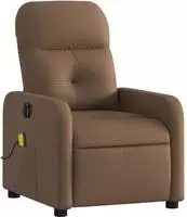 vidaXL Massagesessel Elektrisch Braun Stoff