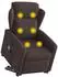 vidaXL Massagesessel mit Aufstehhilfe, dunkelbraun, Stoff (3303149)