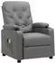 vidaXL Massagesessel elektrisch, grau, Kunstleder (3098874)