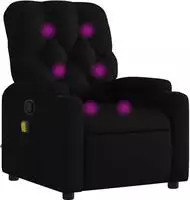 vidaXL Massage-Relaxsessel, schwarzer Stoff