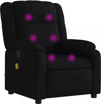 vidaXL Massage-Relaxsessel Stoff, schwarz (3206207)