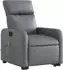 vidaXL Massagesessel mit Aufstehhilfe, Kunstleder, grau (3206759)