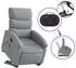 vidaXL Massagesessel mit Aufstehhilfe, hellgrau, Stoff (3203990)