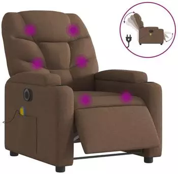 vidaXL Massagesessel Elektrisch Stoff (3204588)