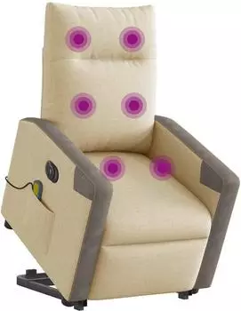 vidaXL Elektrischer Massagesessel mit Aufstehhilfe Stoff (3324108)