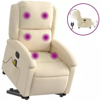 vidaXL Elektrischer Massagesessel mit Aufstehhilfe Stoff (3204209)