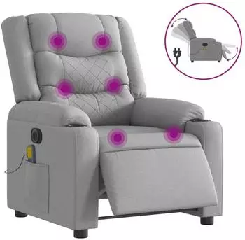 vidaXL Massagesessel Elektrisch Stoff (3206570)