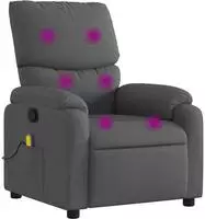 vidaXL Massage-Relaxsessel, Stoff, Dunkelgrau