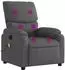 vidaXL Massagesessel verstellbar, Stoff, dunkelgrau (3205685)