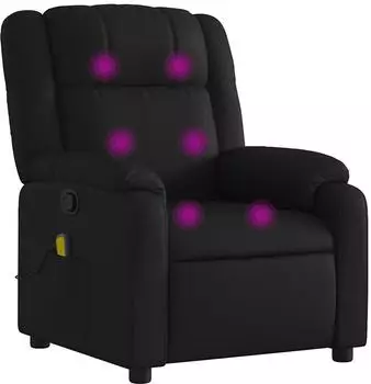 vidaXL Massage-Relaxsessel, Kunstleder, schwarz (3206188)