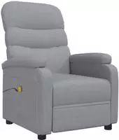vidaXL Massagesessel Hellgrau Stoff
