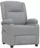 vidaXL Massagesessel elektrisch, Stoff, hellgrau