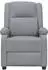 vidaXL Massagesessel elektrisch, Stoff, hellgrau