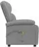 vidaXL Massagesessel elektrisch, Stoff, hellgrau