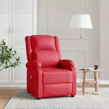 vidaXL Massagesessel rot, Kunstleder