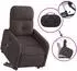 vidaXL Massagesessel mit Aufstehhilfe, dunkelbraun, Stoff (3206809)