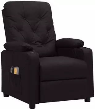 vidaXL Massagesessel elektrisch, schwarz, Kunstleder (3098870)