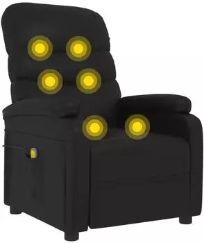vidaXL Massagesessel schwarz Kunstleder (342693)