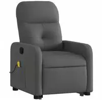 vidaXL Massagesessel mit Aufstehhilfe Dunkelgrau Stoff
