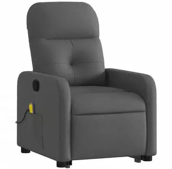 vidaXL Massagesessel mit Aufstehhilfe, dunkelgrau, Stoff (3206805)