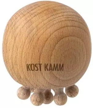 KostKamm Faszienb&uuml;rste mit Holznoppen Buche &Oslash;6cm